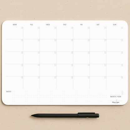 Undated Monthly Planner Notepad,Desk Calendar for Organizing&Scheduling Tasks-Productivity Tracker,Goals,Notes&To-Do Lists–A4 Size (8,3"X11,7")Premium Thick Paper with Cardboard Back Support 50 Sheets
