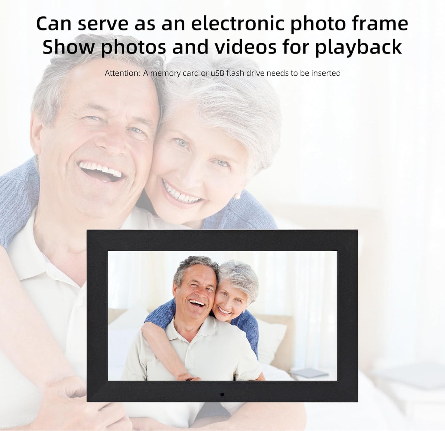 10.1 inches Large Digital Clock, Wall Clock with time, Digital Alarm Clock for Seniors,Dementia Clock That Provides Alarms and Electronic Calendar for Elderly. (Black, 10.1 inches)