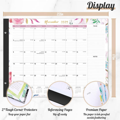 Gannyfer Desk Calendar 2025-2026 - 18 Month Large Calendar July 2025 - Dec 2026, 22" x 17" Desktop Pad Calendar, Office Supplies Perfect for Planning and Organizing In Your Home, School or Office