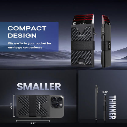 Mens Card Cases, Slim Card Holder Wallet for Men and Women, Minimalist RFID Blocking Wallet with Pop-Up Function, Thin Design, Metal Card Cases Holds 6+6 Cards, Gifts for Men, Men's Accessories