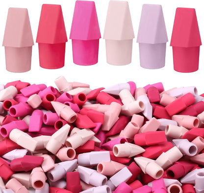 240 Pcs Pencil Top Erasers Cap Bulk Cute Pencil Toppers Erasers School Office Supplies for Students Teachers Art School Office Classroom Supplies(Pink)