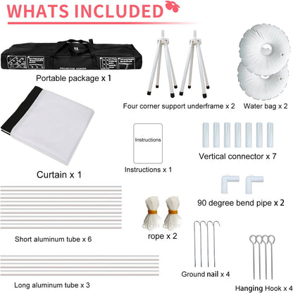 Projector Screen with Stand 120 inch: Foldable and Portable Projection Screen 16:9 4K HD Wrinkle-Free Lightweight Movie Screen with Carry BagHome Theater Backyard Cinema