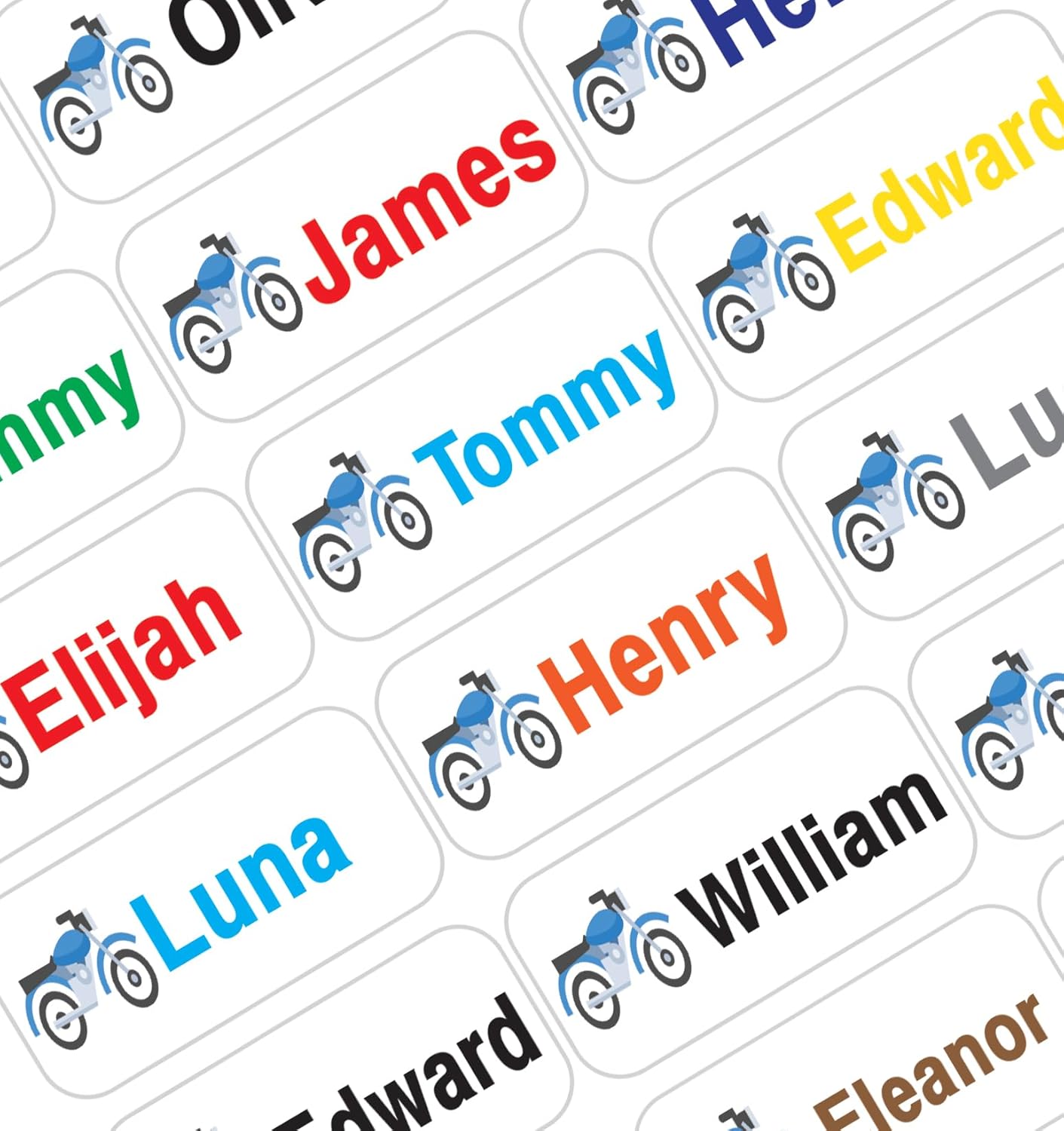 Personalized Waterproof Name Labels Press and Stick Custom Name Stick on Clothing Labels. Customized Up to 3 Lines Great for Camp & Daycare