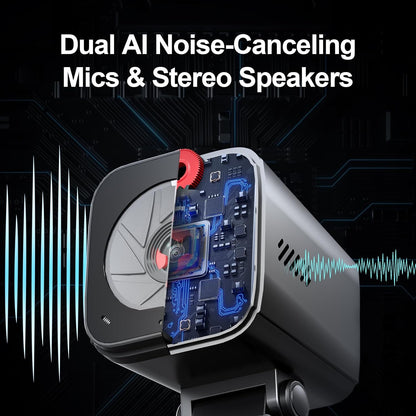 Webcam for PC/Laptop/Mac with Remote Control, 2K Computer Camera, Low-Light Correction, AI-Noise Canceling Mics, Adjustable Field of View, Built-in Privacy Cover, Stereo Mics