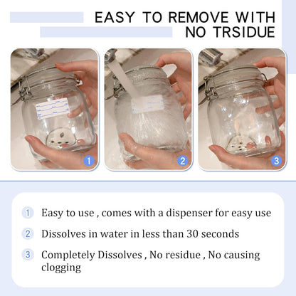 L LIKED Dissolvable Labels, 2x1 Inch, 300 Stickers, Use by Food Rotation Labels for Storage and Container