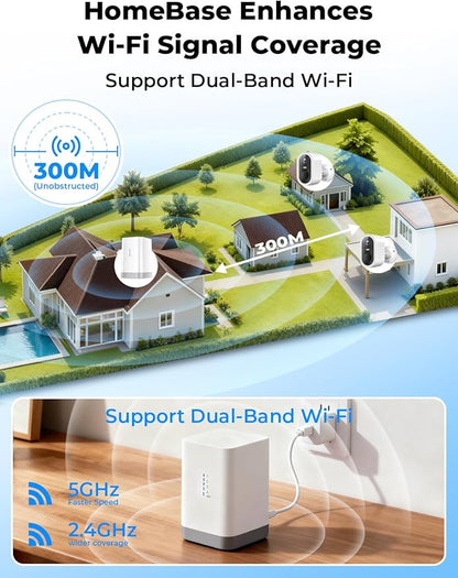 Security Cameras Wireless Outdoor,5G/2.4G WiFi Home Security System with 2-Cams Kit Solar Cameras for Home Security 2K,180-Day Battery,Local Storage & No Subscription 128GB Memory Card