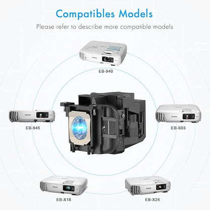 AWO V13H010L78 Replacement Lamp Bulb with Housing for EPSON ELPLP78 PowerLite Home Cinema 2030 2040 2045 2000 730HD 740HD 725HD VS230 VS330 VS335W EX3220 EX6220 EX7220 EX7230 EX7235 EX5220 EX3240