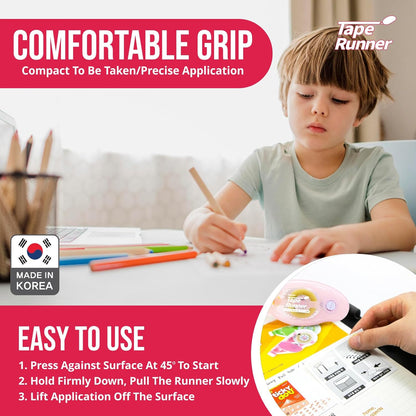 TapeRunner Double-Sided Adhesive Tape, 5/16 Inches by 315 Inches, Set of 5 Applicators