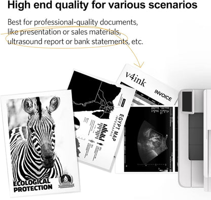 v4ink 4PK Compatible TN760 Toner Replacement for Brother TN760 TN-760 TN730 TN770 Toner Cartridge for Brother HL-L2350DW HL-L2390DW HL-L2395DW HL-L2370DW MFC-L2710DW MFC-L2750DW DCP-L2550DW Printer