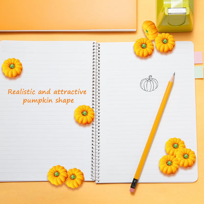 Pumpkin Erasers Bulk Party Favors Mini Pumpkin Erasers for Children Students Back to School Gifts Classroom Counting Math Manipulative Counters Teacher Rewarding Gift 50pcs