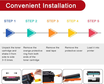 069 Toner Cartridge 4 Pack Compatible with Canon 069 Toner Cartridges, Working for Canon imageCLASS MF753Cdw MF751Cdw LBP674Cdw Printer(Black Cyan Magenta Yellow)
