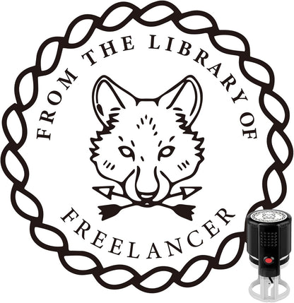 Custom Ink Stamp | Personalized Self Inking Stamp Gifts for Book Lovers, Readers, Teachers | 5 Ink Colors (Design-02)