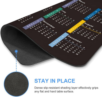 2026 Mouse Pad Calendar,Computer Mouse Pads Calendars Non-Slip Rubber Desk Mat Mousepad Gaming Office Keyboard Mat (9.45x7.87 in)