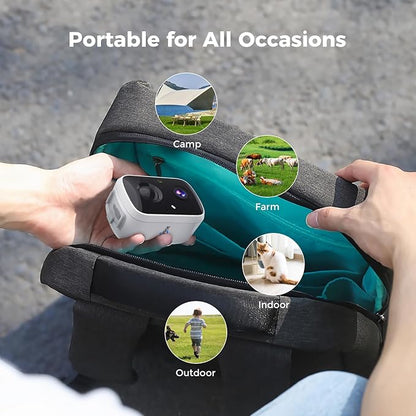 Hiseeu Solar Camera Security Outdoor, 4 Pack 100% Wireless 3K 4MP Surveillance Indoor WiFi Smart Cameras for Home Security Outside, PIR/AI Motion Detection, Waterproof, Color Night Vision, 2-Way Audio