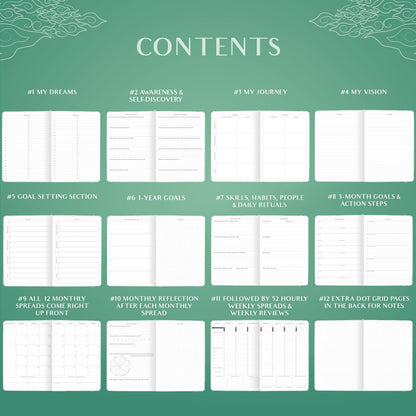 Legend Planner PRO Hourly Schedule - Weekly & Daily Organizer with Time Slots. Appointment Book Journal for Work & Personal, A4 (Aquamarine)