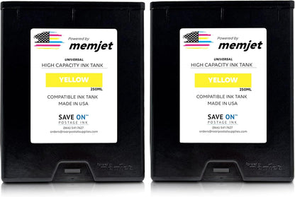 Quadient Memjet M5K250-N Compatible High Capacity Yellow Printer Ink Tank (500ml) - Printer Ink Cartridge for Mach Series Quadient & Hasler Printers - Fade-Resistant Replacement Inkjet Printer Ink