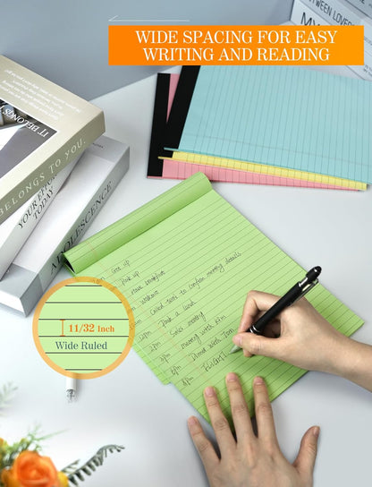 Pink Legal Pads 8.5 x 11 Notebook Paper, 12 Pack Colored Note Pads 8.5 x 11 Wide Ruled Note Paper 8 1/2 x 11, Letter Pads 8.5 x 11 Colored Notepads, Pink Legal Pads 8.5 x 11 Paper Pads, 30 Sheets/Pad