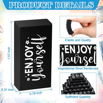 100 Pcs Inspirational Pencil Erasers Bulk for Kids Fun Motivational Eraser School Supplies Back to School Office Supplies for Classroom Office Teacher Artists (Classic)