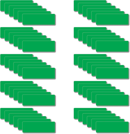 Magnetic Dry Erase Magnets Labels 3x1 inches, Reusable Name Tags, Organizing Schedules in Office/Classroom. Work on Fridge/White Board (Green 60Pcs)