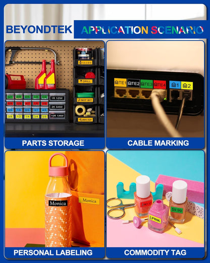 6Pk Replace for Brother Label Maker Tape Work with Brother P Touch Label Tape 12mm 0.47 Laminated Colored TZ 1/2" TZe-B31 TZe-335 TZe431-731 for PT-H103w H110 D210 D400 1180 1280 1890 2040,8m 26.2ft