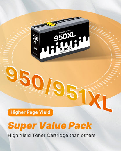 MILEKO Compatible 950XL Ink Cartridge Replacement for HP 950XL 950 XL to use with OfficeJet Pro 8100 8610 8600 8615 8620 8625 276dw 251dw Printer (Black, 1-Pack)