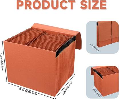 2 Packs Expanding File Pockets with Cover,21 Pockets Accordion File Organizer,Letter Size File Folder,Heavy Duty Expanding File Folder for Classroom,Home,Office and Travel