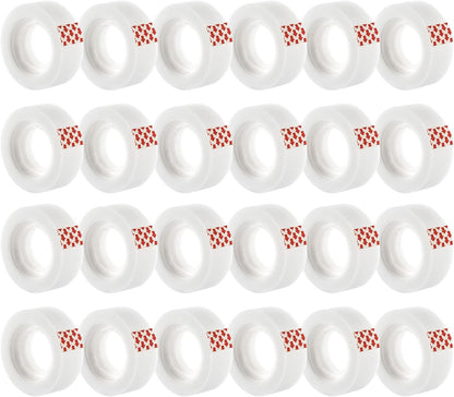 24 Rolls Invisible Tape Refills for Dispenser, Bulk Matte Finish Translucent Tape, 3/4 x 800 Inches, Engineered for Office School Home Repairing Correction and Labeling