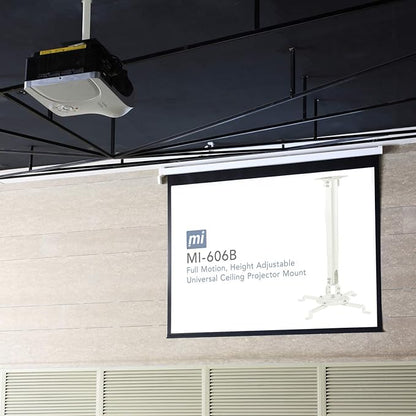 Mount-It! Ceiling Projector Mount | Full Motion and Height Adjustable from 14.5-21.5 Inches | Universal Bracket Fits Epson, Optoma, Benq, and Viewsonic Projectors | 30 Lbs Capacity (Medium)