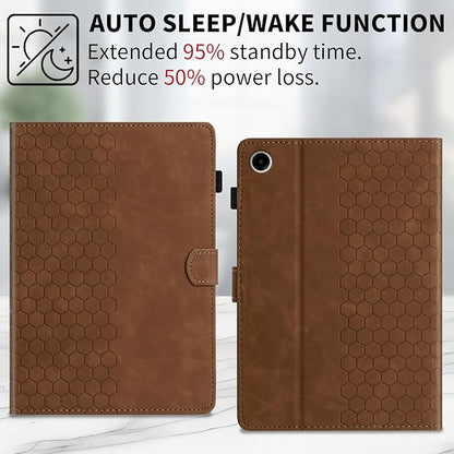 Case for Samsung Galaxy Tab A9 Plus/A9+ 5G 11 Inch 2023 Model (SM-X210/X216/X218), Multi-Angle Viewing Smart Stand with Pocket Auto Wake/Sleep PU Leather Tablet Cases Flip Folio Cover Brown