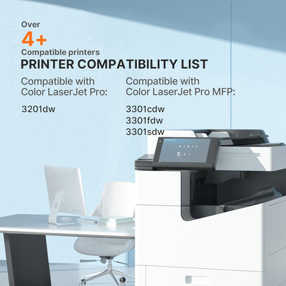 E-Z Ink 218X with Chip Compatible for HP 218X Toner Cartridges 4 Pack 218A Toner for HP Color Laserjet pro MFP 3301fdw Toner 3301cdw 3201dw 3301sdw Printer Ink Set W2180A W2180X (BCMY) ﻿