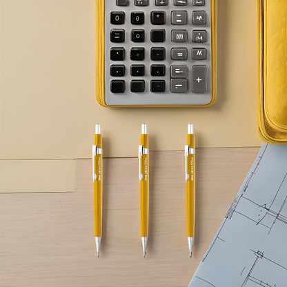 JAVAPEN 0.9mm Mechanical Drafting Pencils – 12-Pack, Heavy-Duty Lead, Comfortable Grip, Anti-Roll Hex Barrel, Built-in Eraser, Made in Korea