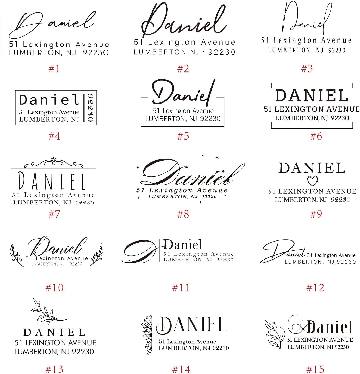 STAMTECH Custom Return Address Stamp - 24 Designs to Choose from Custom Address Stamper Wedding Invitation Stamp… (Rubber Stamp)