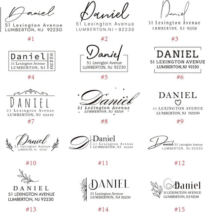 STAMTECH Custom Return Address Stamp - 24 Designs to Choose from Custom Address Stamper Wedding Invitation Stamp… (Rubber Stamp)