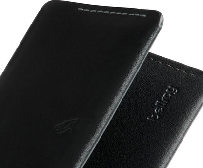 Bellroy Under Cover (slimline leather card wallet/holder with card storage, quick access slot, plus space for folded bills) - Black