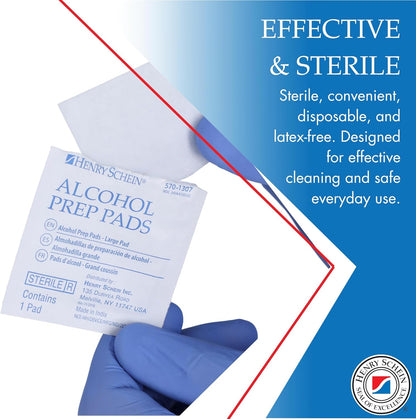 Large Alcohol Prep Pads (2 Boxes, 400 Total) – 70% Isopropyl Alcohol Wipes, Individually Wrapped – 2-Ply, Textured – Skin Prep Alcohol Swabs – Sterile Pads