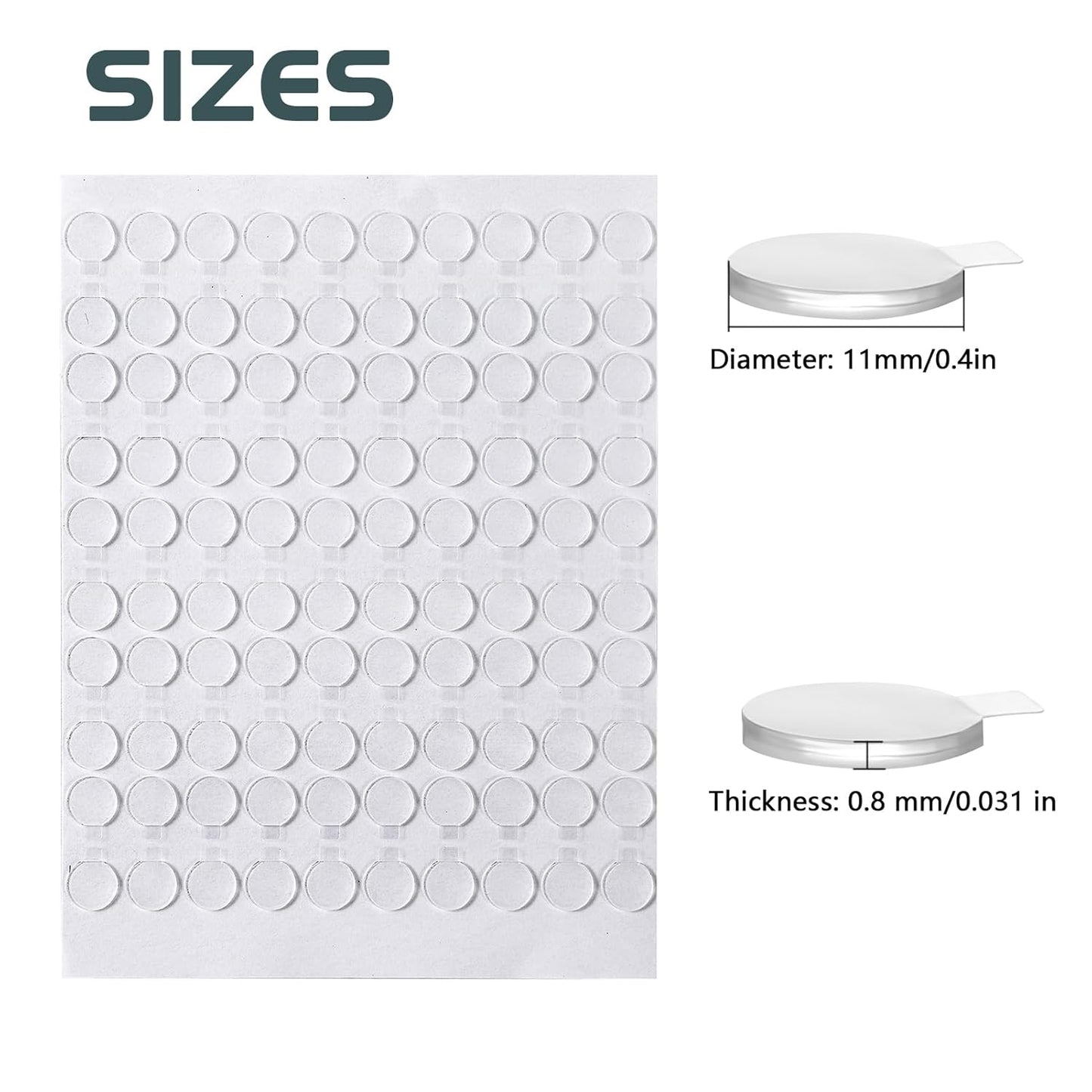 Adhesive Stick dots Two-Sided Sided Mounting Putty Stick Tack for Wall Hanging Crafts Balloons Festival Party Decorations,Clean Removable(0.4"*0.4"-700)