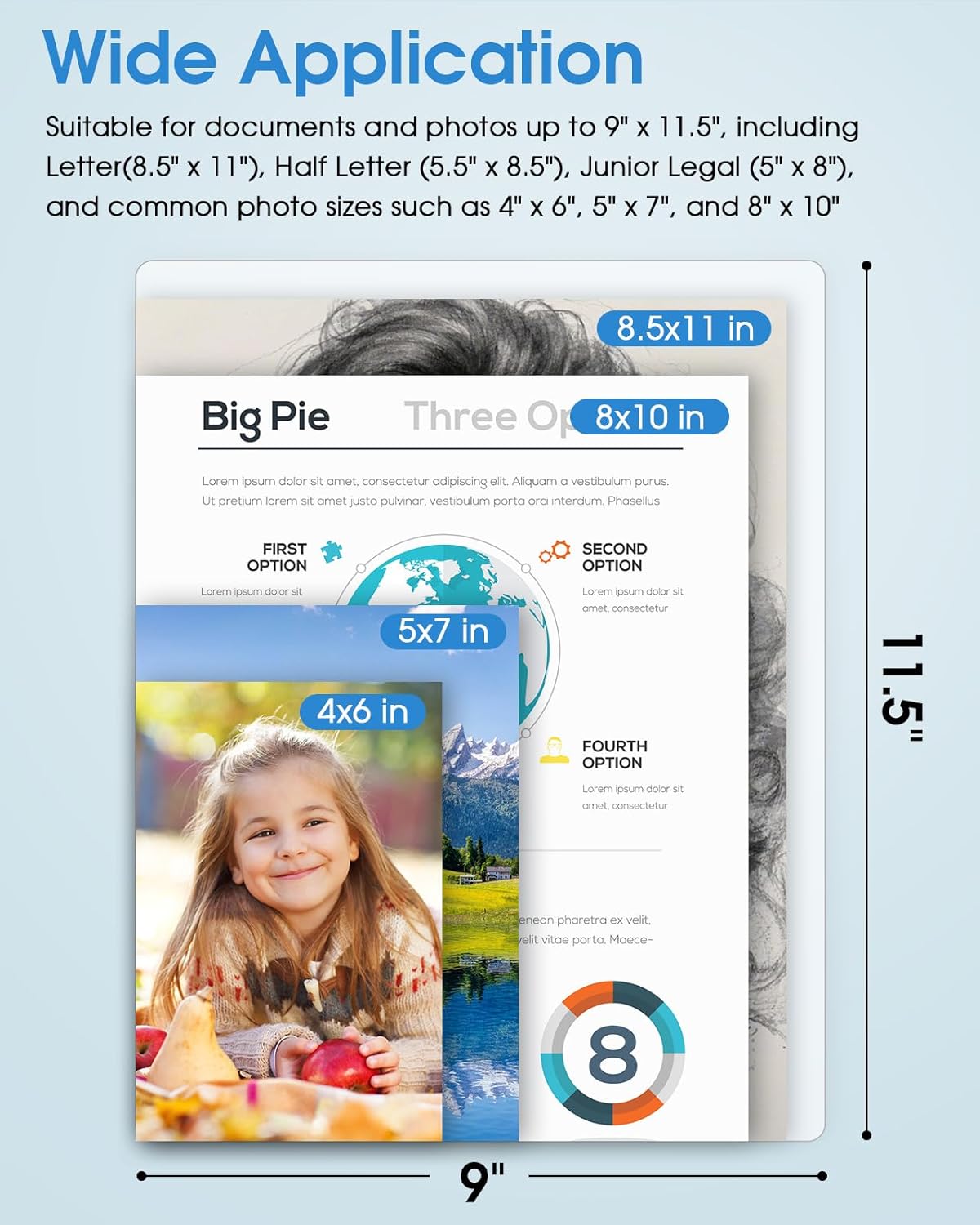 KTRIO Laminating Sheets 5 Mil, Hold 8.5 x 11 inches Sheet, 300 Pack, Clear Thermal Laminate Pouches for Laminator, 9 x 11.5 inches Lamination Sheets for School, Home & Office