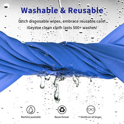 20 Pack Microfiber Glasses Cleaning Cloths - Glasses Wipes Ultra Soft & Reusable Eyeglass Lens Cleaner for Eyeglasses, Cameras, Phones