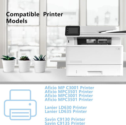 MP C3501 MP C3001 MPC3501 MPC3001 High Capacity Toner Cartridge for MP C3001 MPC3001 MP C3501 MPC3501 LD630 LD635 C9130 C9135 Printers (4 Packs)