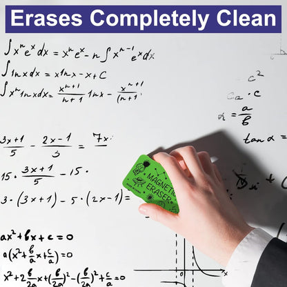 IHPUKIDI Dry Erase Eraser, Magnetic Whiteboard Eraser 4 Pack White Board Erasers, Dry Eraser for Whiteboard, Chalkboard, and Glass, Perfect for Classroom, Home, Office，4 Colors