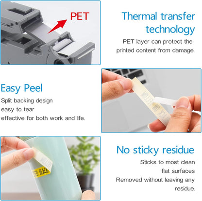 3P Ptouch TZe Yellow Tape 12mm Replacement for Brother Label Tape Yellow TZe-631 12mm 0.47" Laminated,Compatible with Brother Ptouch Label Maker PT-D210 PT-H100 PT-D600 PTD400