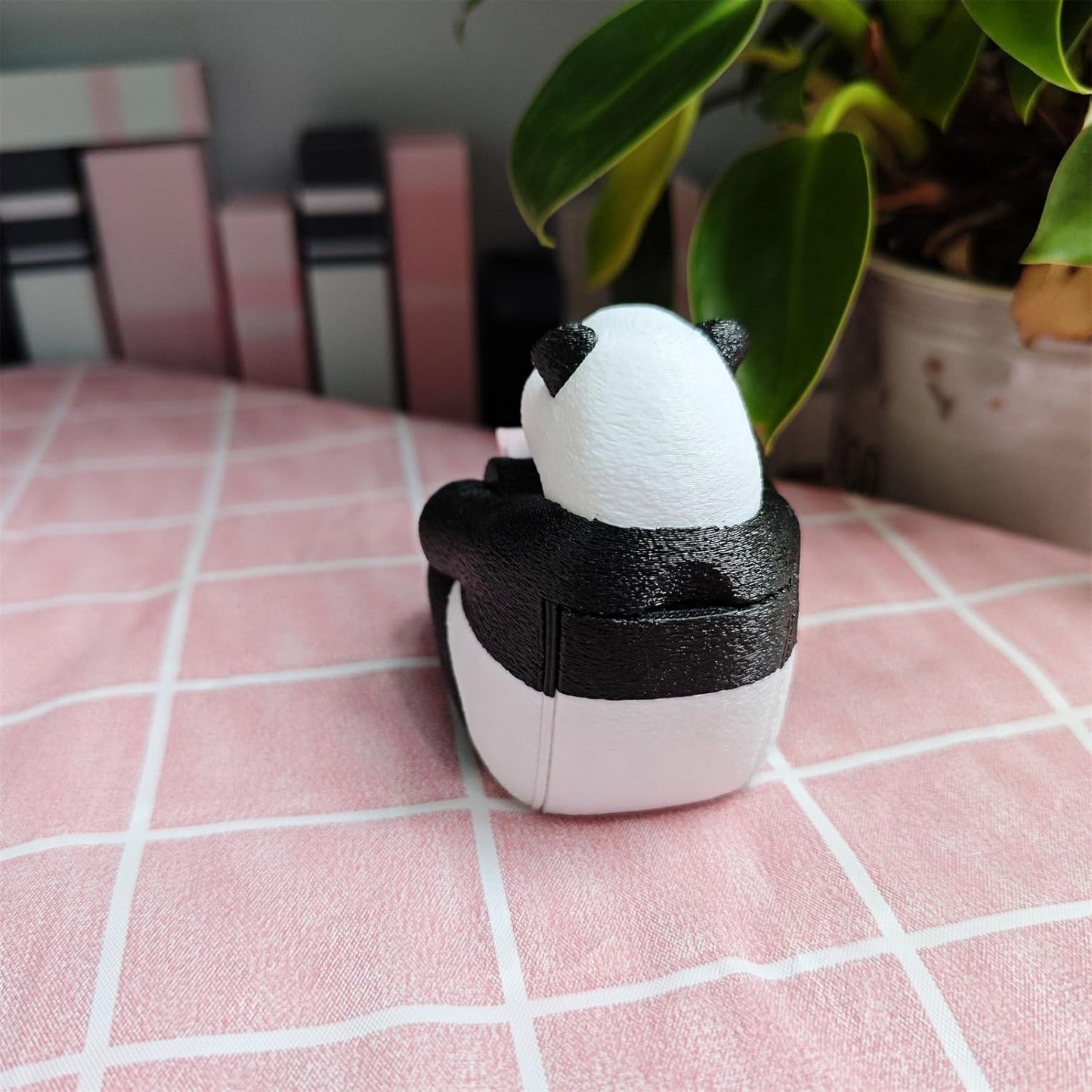 Panda Manual Sticker Dispenser Postage Stamp Roll Dispenser Holder for Desk, Stamps NOT Included, 1.18" Core, Black, C03