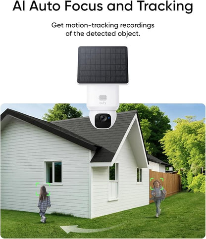 eufy Security SoloCam E30, 2-Cam Kit, Security Cameras Wireless Outdoor, Solar Camera Outdoor Wireless, 360° Pan, AI Tracking, 2K Clarity, No Monthly Fee (Renewed)