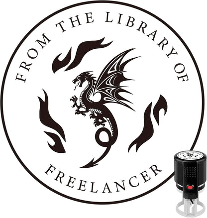 Custom Ink Stamp | Personalized Self Inking Stamp Gifts for Book Lovers, Readers, Teachers | 5 Ink Colors (Design-01)