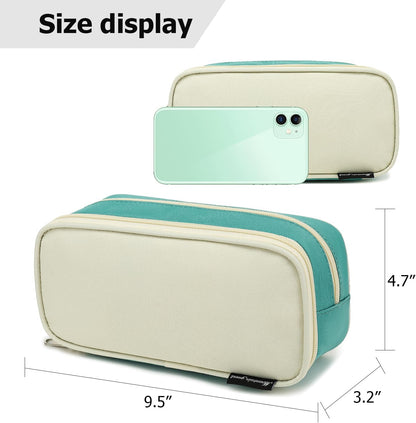 Large Capacity Pencil Case Multi-Slot Pencil Pouch Durable Pencil Box Portable Office Pen Bag with Zipper