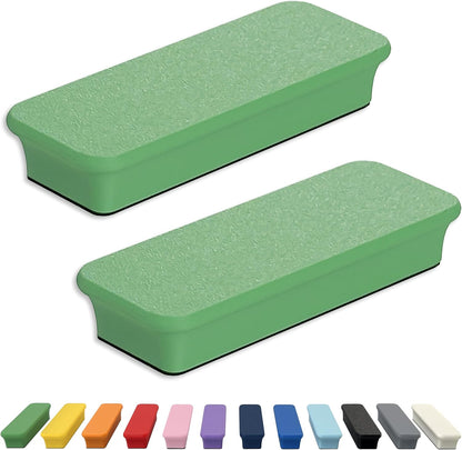 Glassboard Studio Mega Magnets - Neodymium - Heavy Duty, Colorful, Ergonomic, Ideal for Crafting, Quilting, and as Magnetic Knife Holders (2, Spring Green Bar)