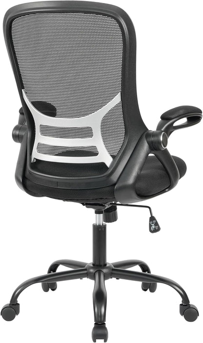 HYLONE Office Chair Ergonomic Desk Chair with Adjustable Armrests, Mesh Executive Chair, Home Office Computer Chairs for Long Hours(Black)