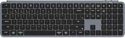 Keychron B6 Pro Ultra-Thin Wireless Keyboard, Full-Size ZMK with Numeric Keypad Quiet Typing, 2.4 GHz/Bluetooth 5.2/Wired Connection Long Battery Life, Compatible with Mac Windows Linux - Space Gray