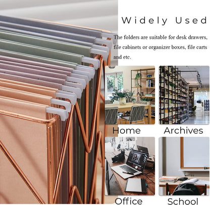 Y YOMA 12 Pack Colored Hanging File Folders Letter Size Decorative Hanging Folder Cute Pretty File Folder for Filing Cabinet Office Home with 1/5-Cut Adjustable Tabs, 4 Selected Morandi Color