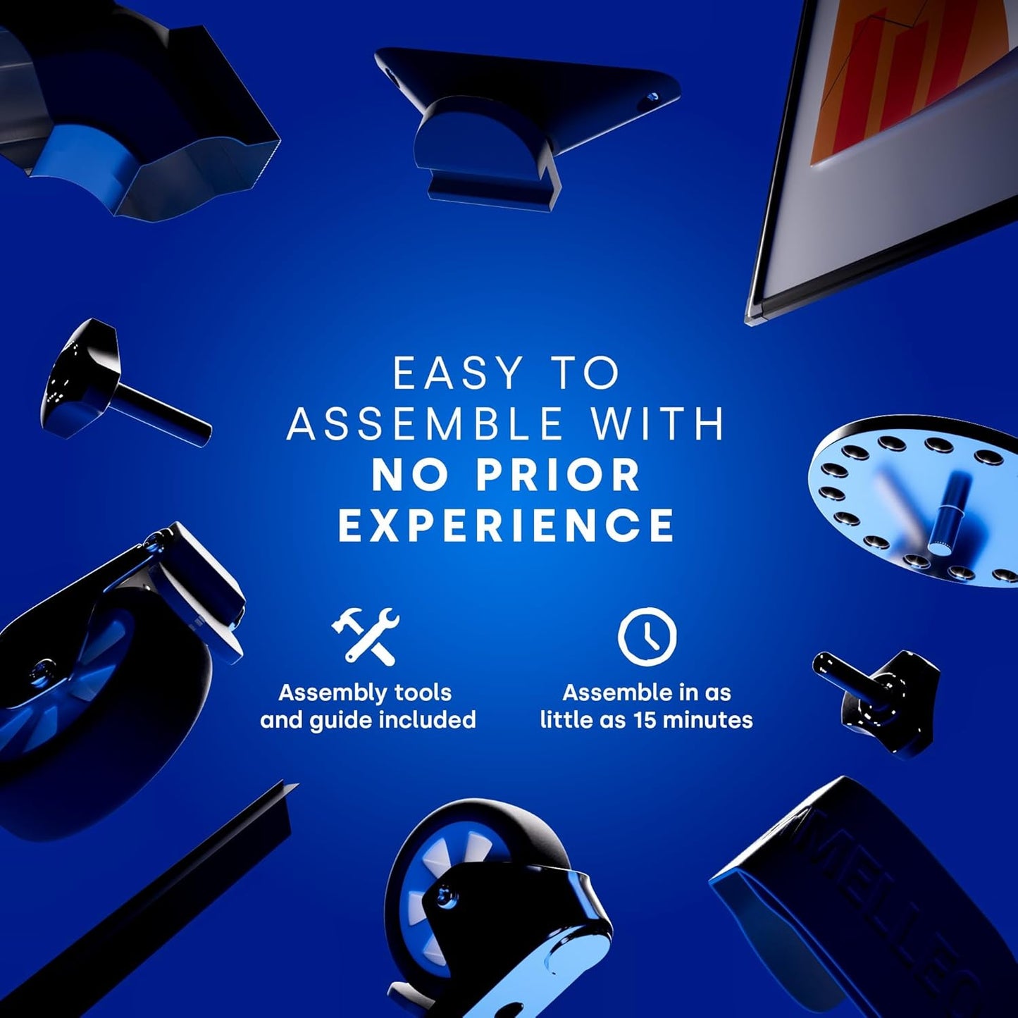 Rolling Dry Erase Board 24 x 48 - Large Portable Magnetic Whiteboard with Stand - Double Sided Easel Style Whiteboard with Wheels - Mobile Standing White Board for Office, Classroom & Home